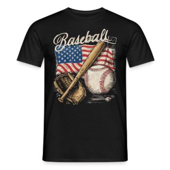 Baseball Hommes Femmes Enfants Joueur Lanceur Softball - T-shirt homme - noir - Devant - AI Model Male 178 light (178cm)