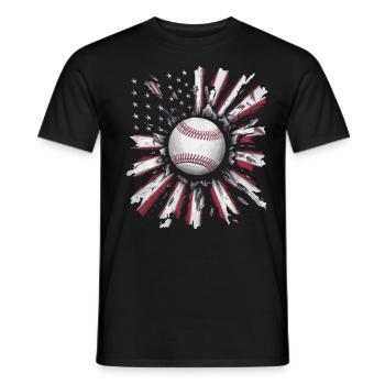 Baseball Hommes Femmes Enfants Joueur Lanceur Softball - T-shirt homme - noir - Devant - AI Model Male 178 light (178cm)