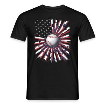 Baseball Men Women Kids Player Pitcher Softball - Männer T-Shirt - Schwarz - Vorne - AI Model Male 178 light (178cm)