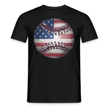 Baseball Men Women Kids Player Pitcher Softball - Männer T-Shirt - Schwarz - Vorne - AI Model Male 178 light (178cm)