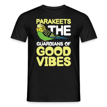 Parakeets The Guardians Of - Männer T-Shirt - Schwarz - Vorne - AI Model Male 178 light (178cm)