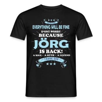 Tout ira bien Jörg est de retour - T-shirt homme - noir - Devant - AI Model Male 178 light (178cm)