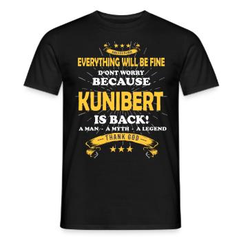 Tout ira bien Kunibert est de retour - T-shirt homme - noir - Devant - AI Model Male 178 light (178cm)