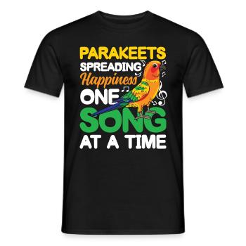 Parakeets Spreading Happiness One Song At A Time - Männer T-Shirt - Schwarz - Vorne - AI Model Male 178 light (178cm)