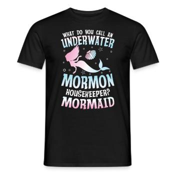 Underwater Mormon Housekeeper Mormaid für einen - Männer T-Shirt - Schwarz - Vorne - AI Model Male 178 light (178cm)