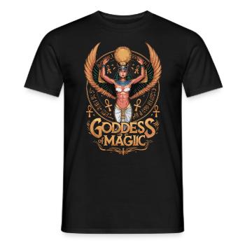 Göttin der Magie Ägypten - Männer T-Shirt - Schwarz - Vorne - AI Model Male 178 light (178cm)