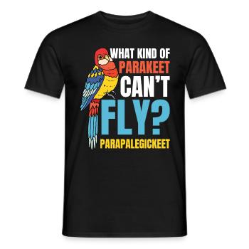 What Kind Of Parakeet Can'T Fly Parapalegickeet - Männer T-Shirt - Schwarz - Vorne - AI Model Male 178 light (178cm)