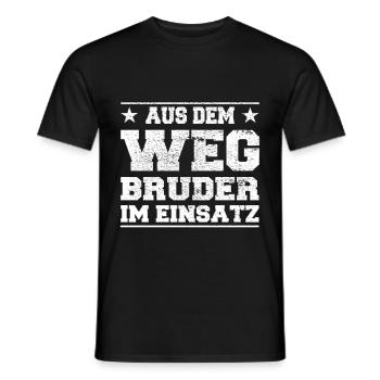 Aus dem Weg Bruder im Einsatz Design - Männer T-Shirt - Schwarz - Vorne - AI Model Male 178 light (178cm)