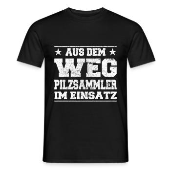 Cueilleurs de champignons à l’écart en action Design - T-shirt homme - noir - Devant - AI Model Male 178 light (178cm)