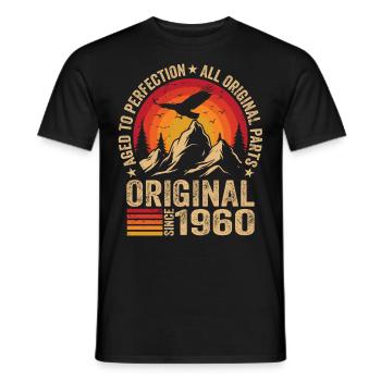 Original 1960er Jahre Vintage 1960er Jahre Geburtstag 1960er Jahre Retro - Männer T-Shirt - Schwarz - Vorne - AI Model Male 178 light (178cm)