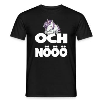 Och Nö Einhorn Keine Lust Faul Lustlos - Männer T-Shirt - Schwarz - Vorne - AI Model Male 178 light (178cm)
