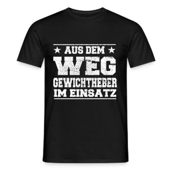Aus dem Weg Gewichtheber im Einsatz Design - Männer T-Shirt - Schwarz - Vorne - AI Model Male 178 light (178cm)