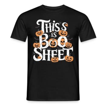 Halloween Costume Zombie Pumpkin Blood Spirit Party - Men's T-Shirt - black - Front - AI Model Male 178 light (178cm)