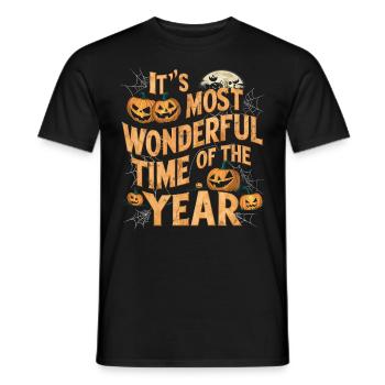 Halloween Costume Zombie Pumpkin Blood Spirit Party - Men's T-Shirt - black - Front - AI Model Male 178 light (178cm)