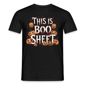 Halloween Costume Zombie Pumpkin Blood Spirit Party - Men's T-Shirt - black - Front - AI Model Male 178 light (178cm)