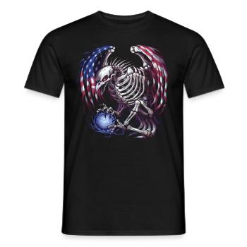 Halloween Squelette Effrayant Effrayant Horreur Fête - T-shirt homme - noir - Devant - AI Model Male 178 light (178cm)