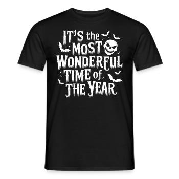 Halloween, Squelette, Effrayant, Effrayant, Horreur, Fête - T-shirt homme - noir - Devant - AI Model Male 178 light (178cm)