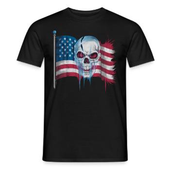 Halloween, Squelette, Effrayant, Effrayant, Horreur, Fête - T-shirt homme - noir - Devant - AI Model Male 178 light (178cm)