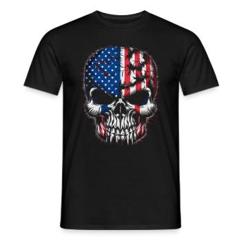 Halloween, Squelette, Effrayant, Effrayant, Horreur, Fête - T-shirt homme - noir - Devant - AI Model Male 178 light (178cm)