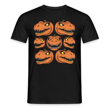 Halloween Kostüm Kürbis Scary Spooky Horror Party - Männer T-Shirt - Schwarz - Vorne - AI Model Male 178 light (178cm)