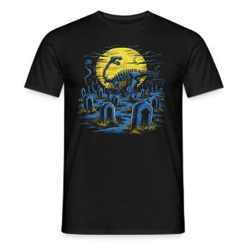 Halloween Kostüm Kürbis Scary Spooky Horror Party - Männer T-Shirt - Schwarz - Vorne - AI Model Male 178 light (178cm)