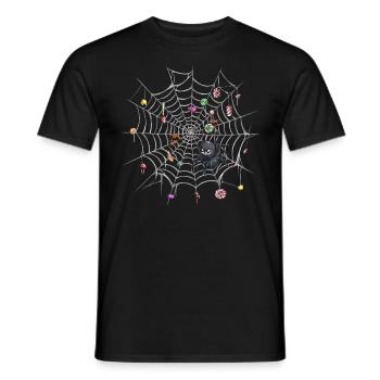 Halloween Kostüm Kürbis Scary Spooky Horror Party - Männer T-Shirt - Schwarz - Vorne - AI Model Male 178 light (178cm)
