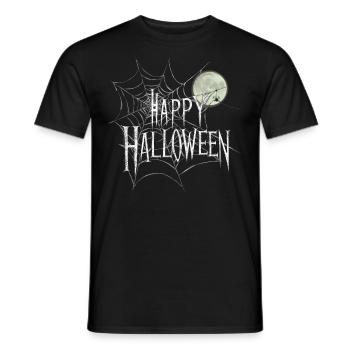 Halloween Costume Pumpkin Scary Spooky Horror Party - Men's T-Shirt - black - Front - AI Model Male 178 light (178cm)