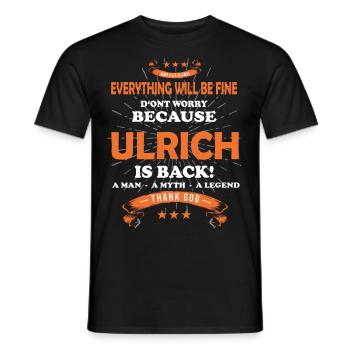 Tout va bien se passer Ulrich est de retour - T-shirt homme - noir - Devant - AI Model Male 178 light (178cm)