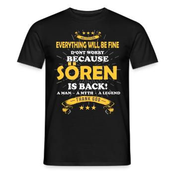 Tout ira bien Sören est de retour - T-shirt homme - noir - Devant - AI Model Male 178 light (178cm)