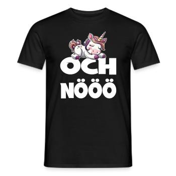Och Nö Einhorn Keine Lust Faul Lustlos - Männer T-Shirt - Schwarz - Vorne - AI Model Male 178 light (178cm)