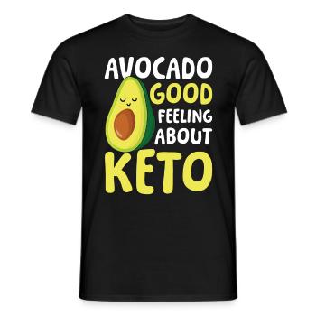 Avocado Good Feeling About Keto für einen Diät - Männer T-Shirt - Schwarz - Vorne - AI Model Male 178 light (178cm)