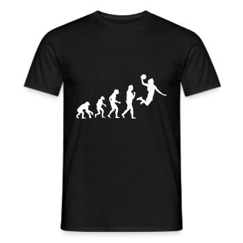 Basketball Tshirt B-Ball Dunking Rebound Player - Men's T-Shirt - black - Front - AI Model Male 178 light (178cm)