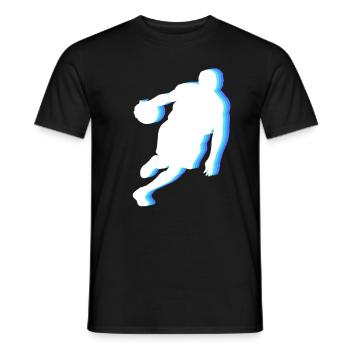 Basketball Tshirt B-Ball Dunking Rebound Player - Men's T-Shirt - black - Front - AI Model Male 178 light (178cm)