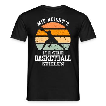 Basketball Tshirt B-Ball Dunking Rebound Player - Men's T-Shirt - black - Front - AI Model Male 178 light (178cm)