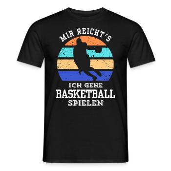 Basketball Tshirt B-Ball Dunking Rebound Player - Men's T-Shirt - black - Front - AI Model Male 178 light (178cm)