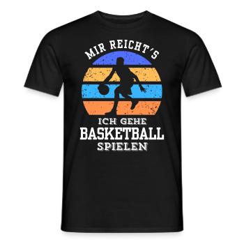 Basketball Tshirt B-Ball Dunking Rebound Player - Men's T-Shirt - black - Front - AI Model Male 178 light (178cm)