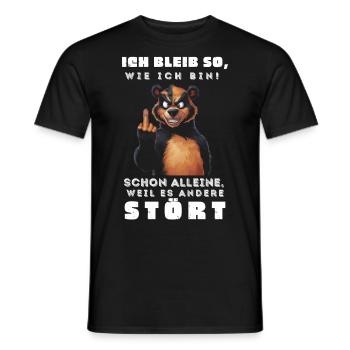 Funny Tshirt Funny Humor Sarcasm Lazy Fun - Men's T-Shirt - black - Front - AI Model Male 178 light (178cm)