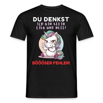 Licorne Tshirt Drôle Drôle Humour Femmes Mignon - T-shirt homme - noir - Devant - AI Model Male 178 light (178cm)