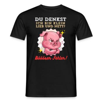 Pig Tshirt Funny Funny Humor Women Cute - Men's T-Shirt - black - Front - AI Model Male 178 light (178cm)