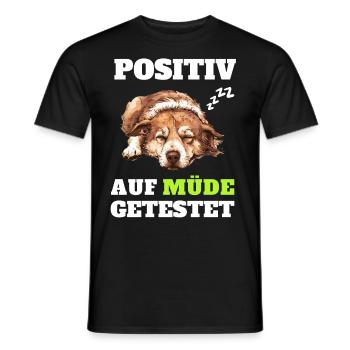Lazy Tshirt Funny Funny Humor Sarcasm Tired - Men's T-Shirt - black - Front - AI Model Male 178 light (178cm)