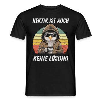Irony Tshirt Funny Funny Humor Sarcasm Laughter - Men's T-Shirt - black - Front - AI Model Male 178 light (178cm)