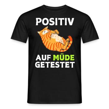 Tired Tshirt Funny Funny Humor Sarcasm Laughter - Men's T-Shirt - black - Front - AI Model Male 178 light (178cm)