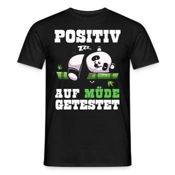Tired Tshirt Funny Funny Humor Sarcasm Laughter - Men's T-Shirt - black - Front - AI Model Male 178 light (178cm)