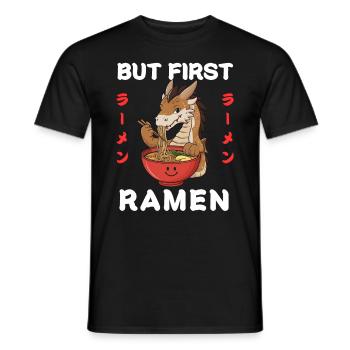 Ramen Nouilles Chibi Asie Dragon Nouilles Soupe Anime - T-shirt homme - noir - Devant - AI Model Male 178 light (178cm)