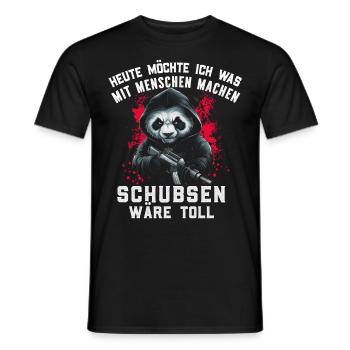 Bear, Irony, Funny, Work, Funny, Sarcasm, Antisocial - Men's T-Shirt - black - Front - AI Model Male 178 light (178cm)