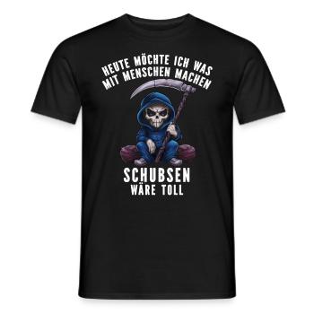 Ironie coquine Travail drôle Sarcasme drôle Antisocial - T-shirt homme - noir - Devant - AI Model Male 178 light (178cm)