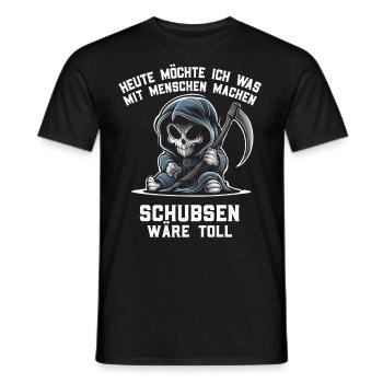 Naughty Irony Funny Work Funny Sarcasm Antisocial - Men's T-Shirt - black - Front - AI Model Male 178 light (178cm)