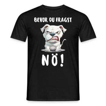 Dog Tshirt Funny Funny Humor Sarcasm Irony - Men's T-Shirt - black - Front - AI Model Male 178 light (178cm)