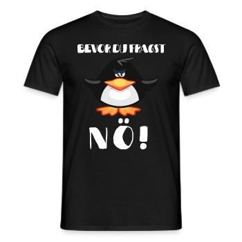 Pinguin Tshirt Lustig Witzig Humor Sarkasmus Frech - Männer T-Shirt - Schwarz - Vorne - AI Model Male 178 light (178cm)