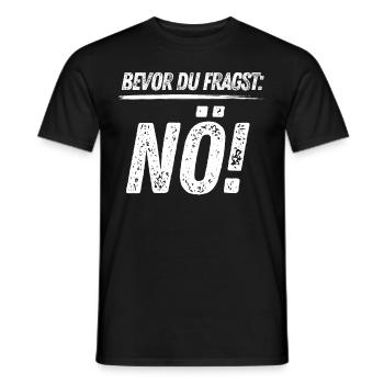 Saying Tshirt Funny Funny Humor Sarcasm Irony - Men's T-Shirt - black - Front - AI Model Male 178 light (178cm)